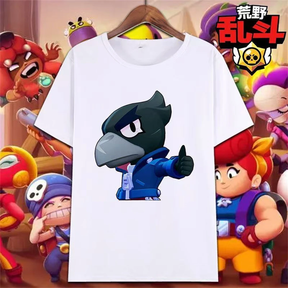 thumbnail image 1 of Camiseta con estampado de Brawl para niños, disfraz de Cosplay de estrellas de Anime, disfraz de Leon Spike, regalos de algodón para niños, camisetas casuales divertidas de verano para niños, 1 of 5