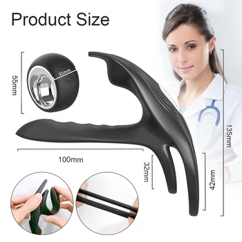 Couple Vibrator with Dual Motor Cockring Wireless Remote Cock Penis Ring Adult Sexy Toys For Men Delay Ejaculation Penisring 6