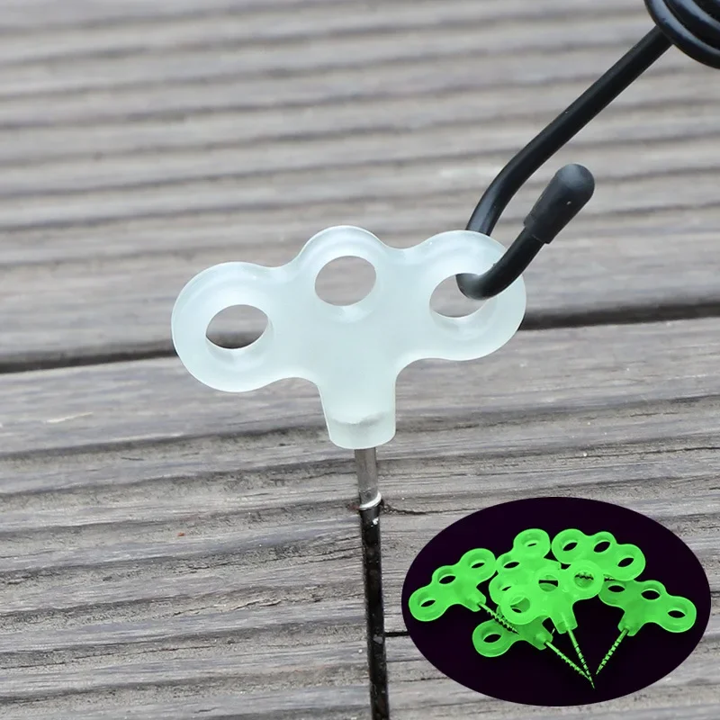 5/10/20pcs Hiking Camping Ground Pin Tent Nail Luminous Pegs Screw Spike Hook Rope Buckle Travel Outdoor Equipment Accessories with camping tent accessories camping tent fasteners tent pegs tent hooks camping rope buckle camping cord buckles