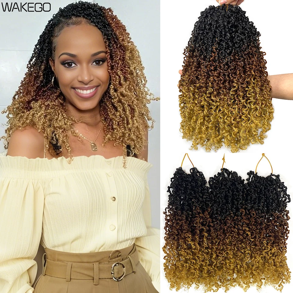 Bohemian Yanky Twist Crochet Hair 12 8 Inch Natural Black Small Curly Twist Crochet Hair for Senegalese Twist Braids for Women 3