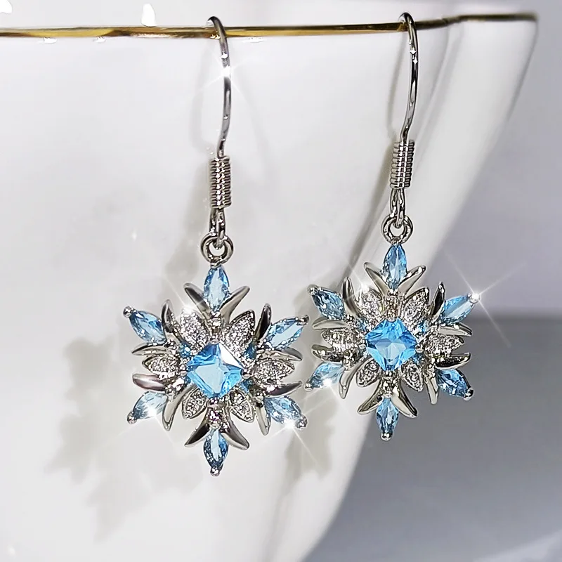 Orecchini donna fiocco di neve argento 925 / women earring