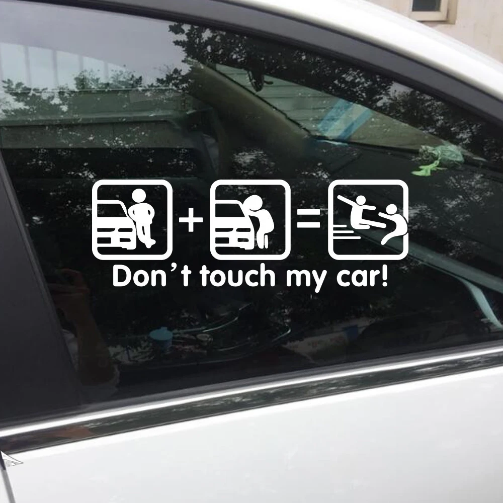 TOMALL 3 Pièces Autocollants « Don't Touch My Car » En Vinyle
