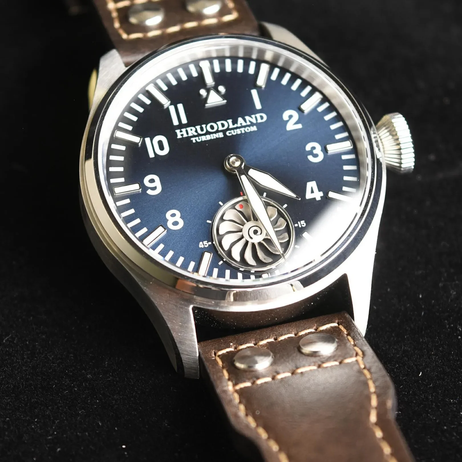 Hruodland-reloj piloto F016 ST3020 para hombre, accesorio de pulsera con movimiento mecánico, BGW-9 luminoso, cristal de zafiro, 43mm