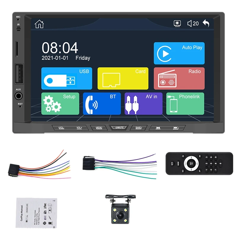 

Универсальная Автомагнитола Carplay, 2 Din, Android, 7 дюймов, для Nissan, Toyota, MP5, плеер, мультимедийный плеер