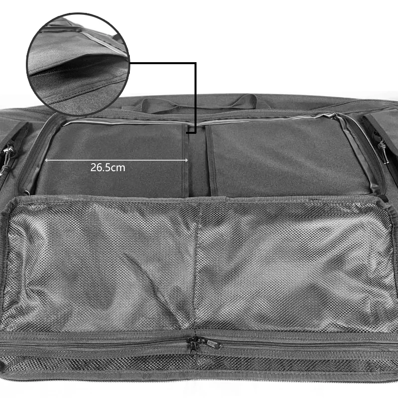 Tactical Rifl Bag Double Gun Case Waterproof Carbine Backpack Molle System Rucksack Transportation Bag Lockable Zipper 46