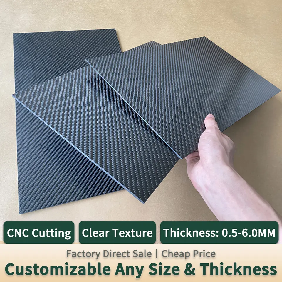 1pcs 200x300mm 3k Carbon Fiber Board Plate&Sheet Thickness 0.5 1.0 1.5 2.0 2.5 3.0 4.0 5.0 6.0mm Pure Carbon Composite Material image 3