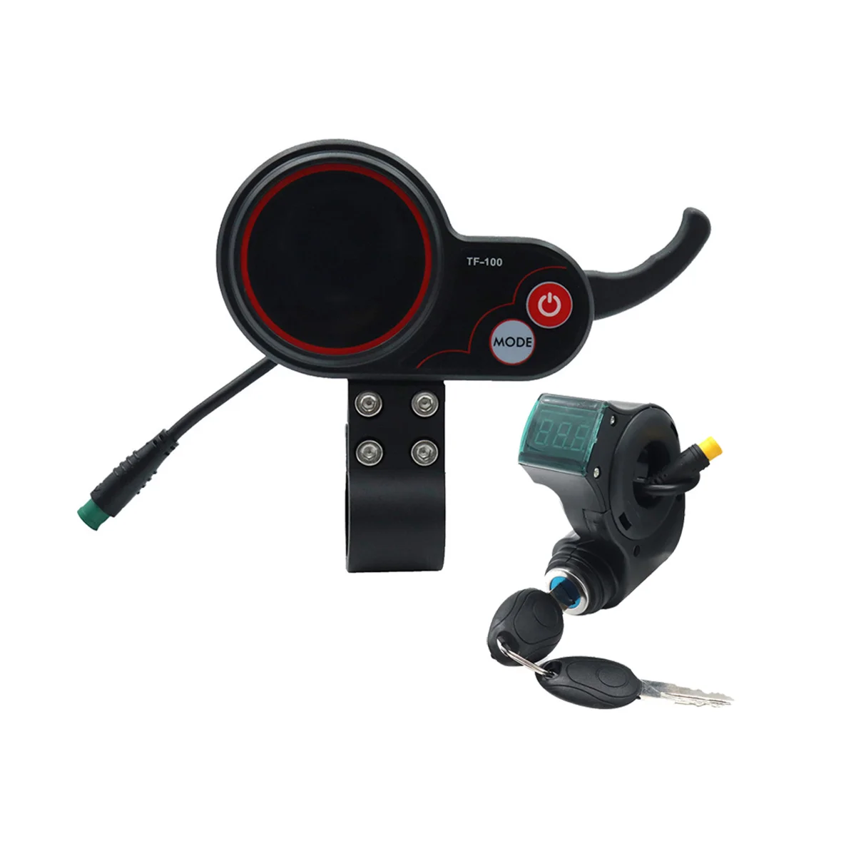 

TF-100 Display Dashboard 5Pin+3PIN Ignition Lock Key Scooter Skateboard Speedometer for Kugoo M4 Electric Scooter Parts