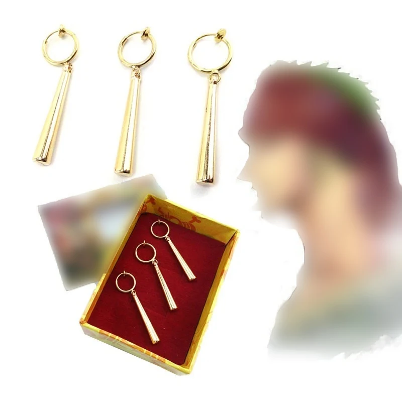 

3PCS/1SET Pirate Hunter Cosplay Costume Accessories Ear Drop Dangle Earrings Jewelry Metal Pendant Gift