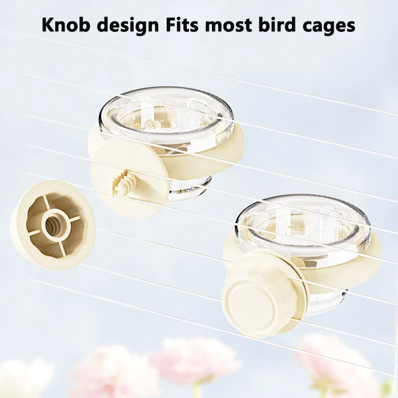PARKER New wall-mounted bird feeder transparent removable bird water bowl parrots pet birds feeding bowl