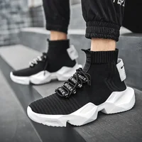 Socks Sneakers Men Knit Upper Breathable Sport Shoes Sock Boots Mans Shoes High Top Running Shoes for Men Zapatillas De Deporte 1