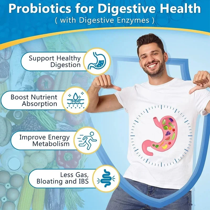 Probiotics 60 Billion Cfu Capsules With Prebiotics For Digestion_voghion.com