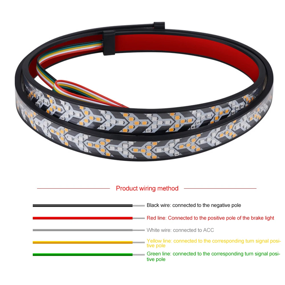 Truck Led Achterklep Licht Strip Omgekeerde Back-Up Remlicht Strip Voor Truck Jeep 12V 24V Pick-Up Richtingaanwijzer Waterdicht Achterlicht