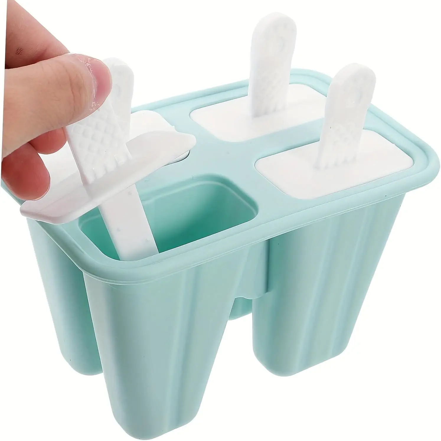 Ice Pop Mold Silikon Ice Pop Modell Ice Pop Modell Wiederverwendbare Easy Release Ice Pop Maker (mit Trichter, Bürste) – Detail 7