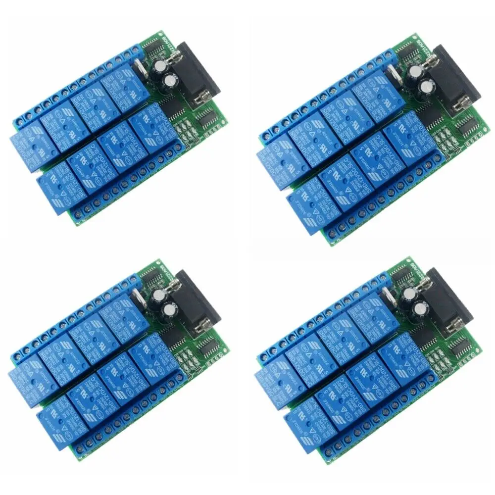 PLC 램프용 릴레이 스위치, LED 스마트 홈, 8 채널, 12V, RS232, DB9, UART 직렬 포트
