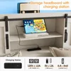 with 4 Drawers and Bookcase Headboard, Sliding Barn Door Storage Shelves, No Box Spring Needed, Beds Frames 6