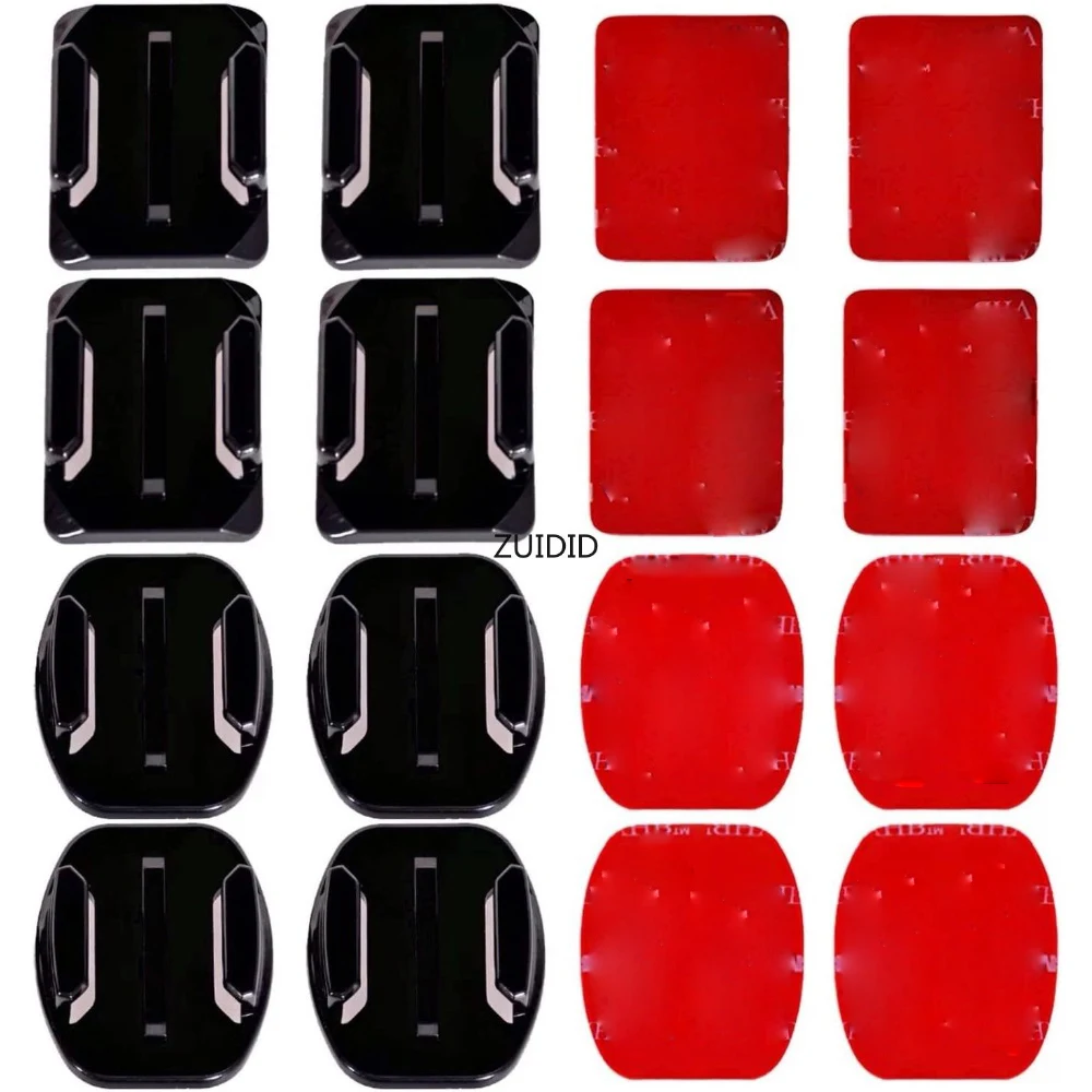 

for Gopro Accessories Flat Curved Mount Set Sticker Adhesive for Go pro Hero 11 10 9 8 7 6 5 4 3+ 2 for Xiaomi Yi 4K EKEN H9