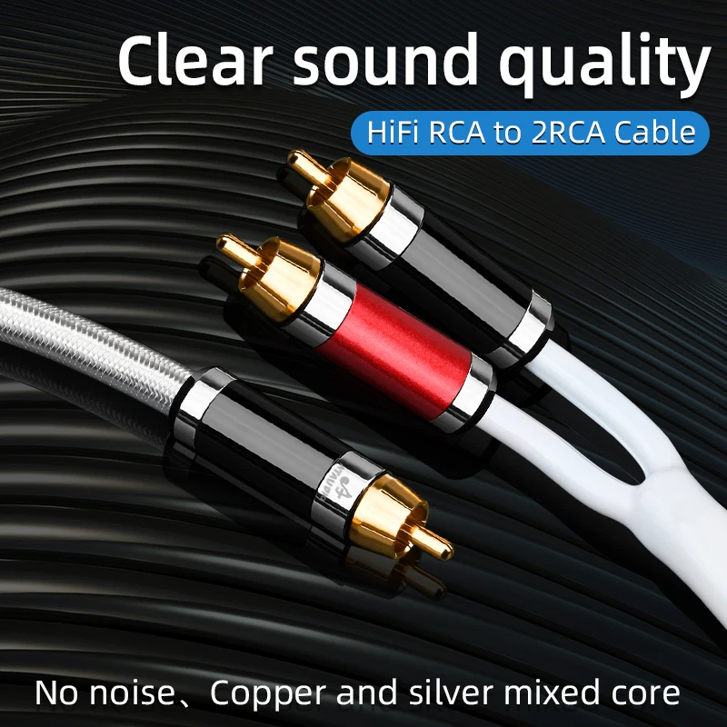 ATAUDIO HiFi RCA to 2RCA Audio Cable 6