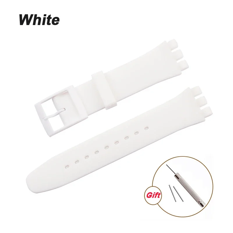 Silicone Waterproof Sports Watch Band - Variety of Sizes and Colors