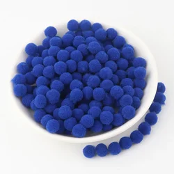 Deluxe Fluffy 8mm Round Pompoms for Kids' Crafts and DIY Projects, 2000 Pieces (28  hot blue)