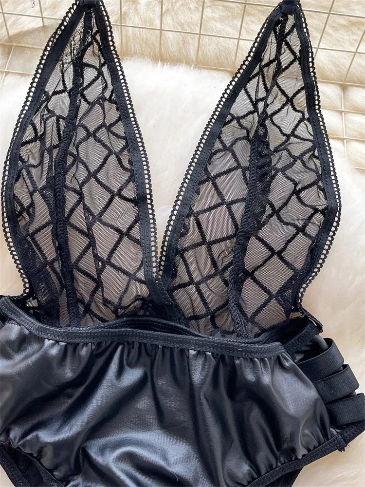 cross design playsuit full-length display