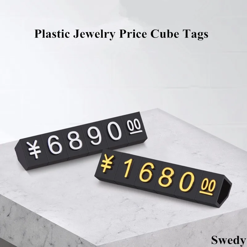 10 Strips 3x5mm Mini Plastic Adjustable Price Cube Tag Assembly Blocks Number Price Display Counter Label Sign Holder Stand 10 strips 3 5mm mini price cubes assembly blocks combined number digits tag sign watch jewelries pop pricing display stand frame