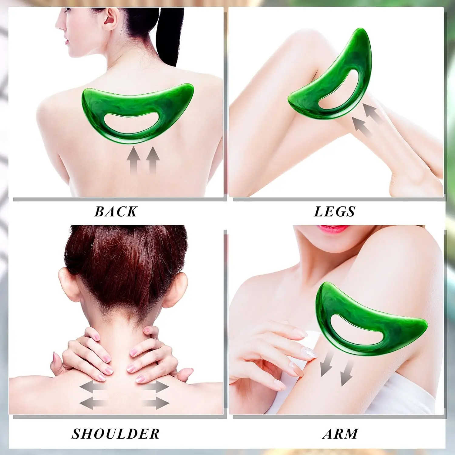 Body Guasha Massage Tool Set Large Gua Sha Board Muscle Scraping Massage Tools Facial Anti Cellulite Spa Acupuncture Tools