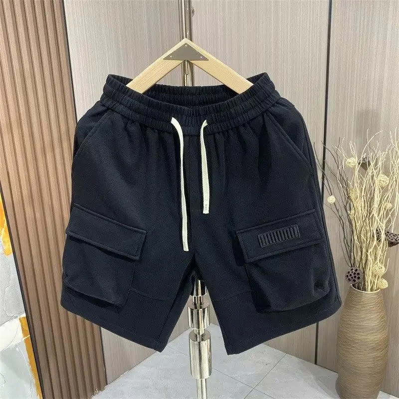 Fashion Summer New Loose-fitting Men's Solid Color Youth Popular Casual Straight-leg Pants