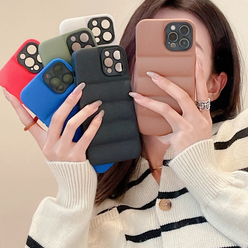 Чехол-пуховик для iPhone 13 12 11 Pro Xs Max X Xr 7 8 Puls SE | Мобильные телефоны и аксессуары