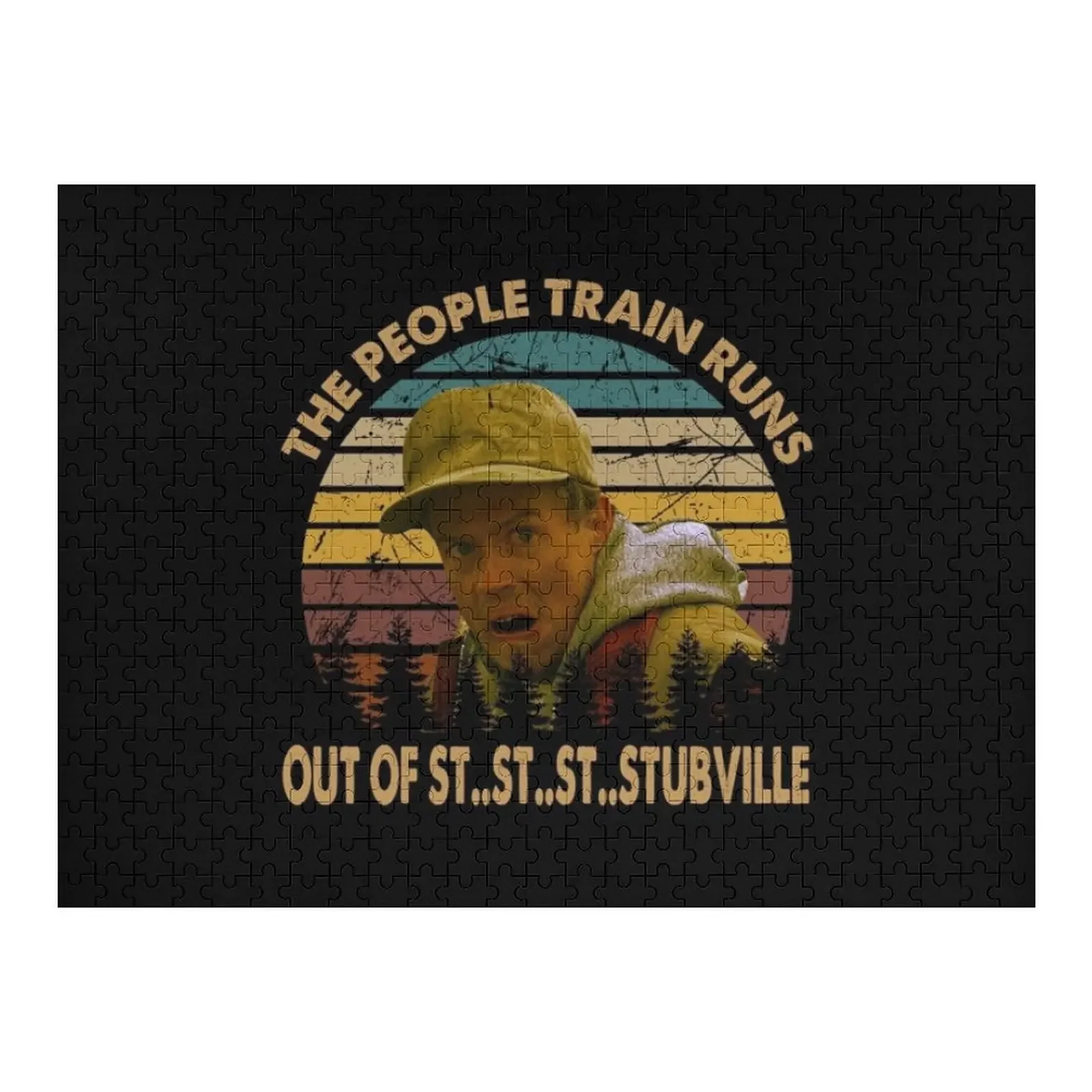 

Vintage Planes Trains And Automobiles Films - The People Train Runs Jigsaw Puzzle Scale Motors Custom Gift Puzzle