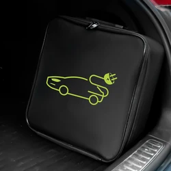 Oxford Cloth EV Car Charging Cable Storage Carry Bag For Electric Vehicle Charging Cable Bag Portable Shockproof Charger Case
