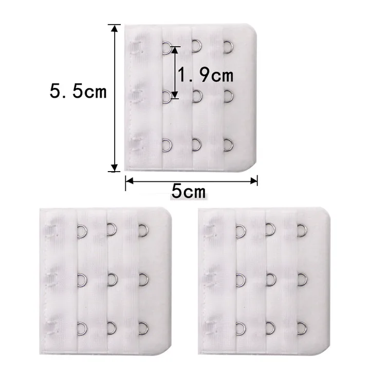 3pcs Bra Extension Strap Extenders for Women Adjustable Belt Buckle Nylon Elastic Bra Extension Strap Hook Clip Extenders