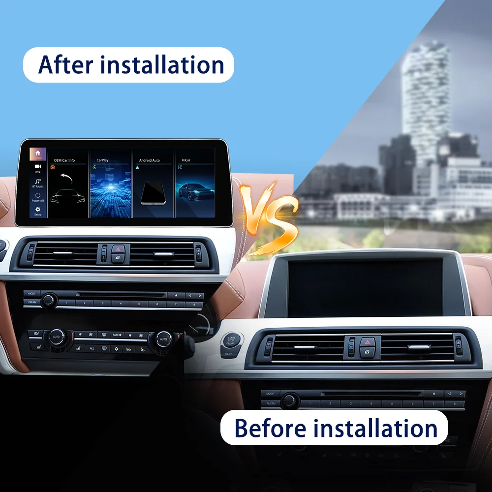 Nuevo Carplay inalámbrico para BMW Serie 6 F06 F12 F13 CIC NBT Reproductor multimedia Android Auto Pantalla táctil inteligente Car Play para vehículos 5