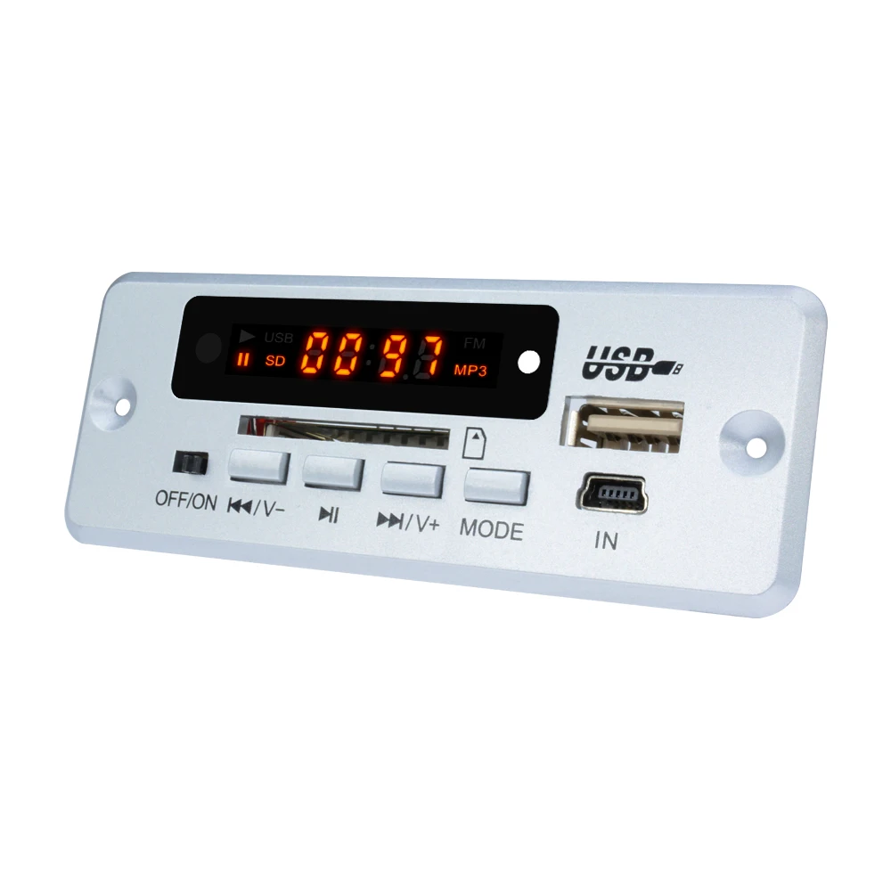 5V MP3 Bluetooth Decoder Board 2*3W Amplifier Module with Radio FM SD USB Radio Audio Module MP3 /WMA / WAV / FLAC APE