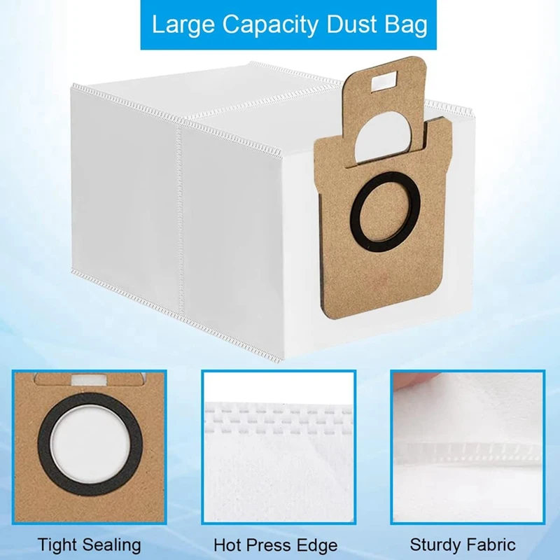 8Pcs Dust Bags For Dreame L10S Ultra/L10 Ultra,For Xiaomi X10+ Robot Vacuum Cleaner,2.5L Large Capacity Replacement Bags