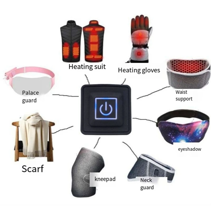 5Pcs riscaldamento elettrico vestiti interruttore di controllo della temperatura in tre fasi interruttore impermeabile controllo della temperatura in Silicone facile da usare