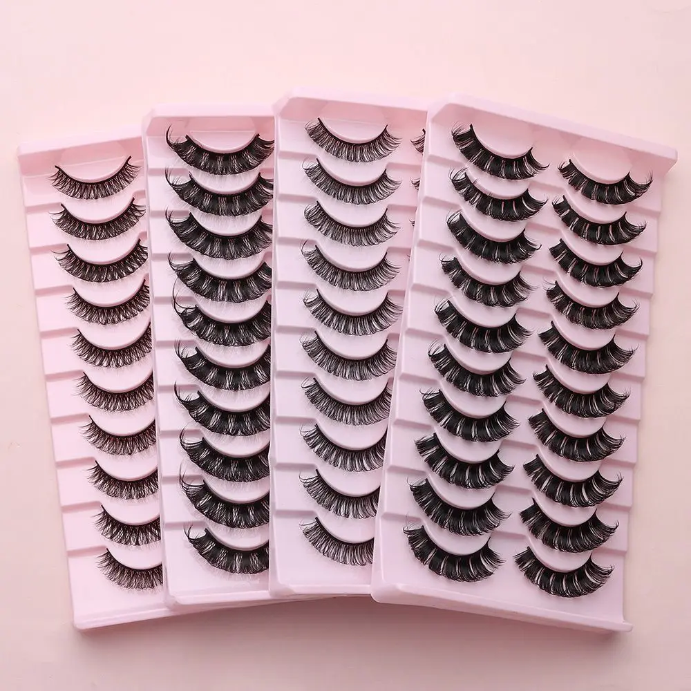 New Lashes DD Curl 10-23mm Russian Volumes False Eyelashes 3D Mink Eyelashes Reusable Fluffy False Lashes eyelashes extensions