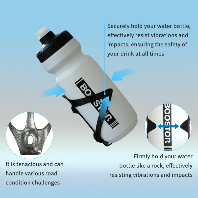 3K Carbon Bicycle Bottle 2 PCS Bicycle Bottle Holder Accessories Water Set