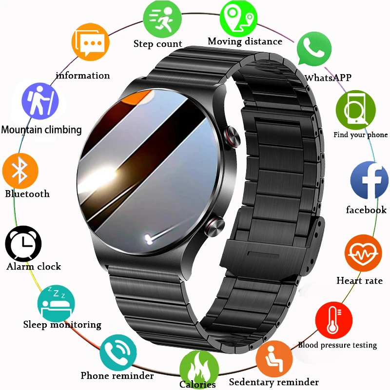 2022 New Men Bluetooth Call Smartwatch Women Man ECG+PPG color Touch Screen Sports Waterproof Music Smart Watch For Android IOS