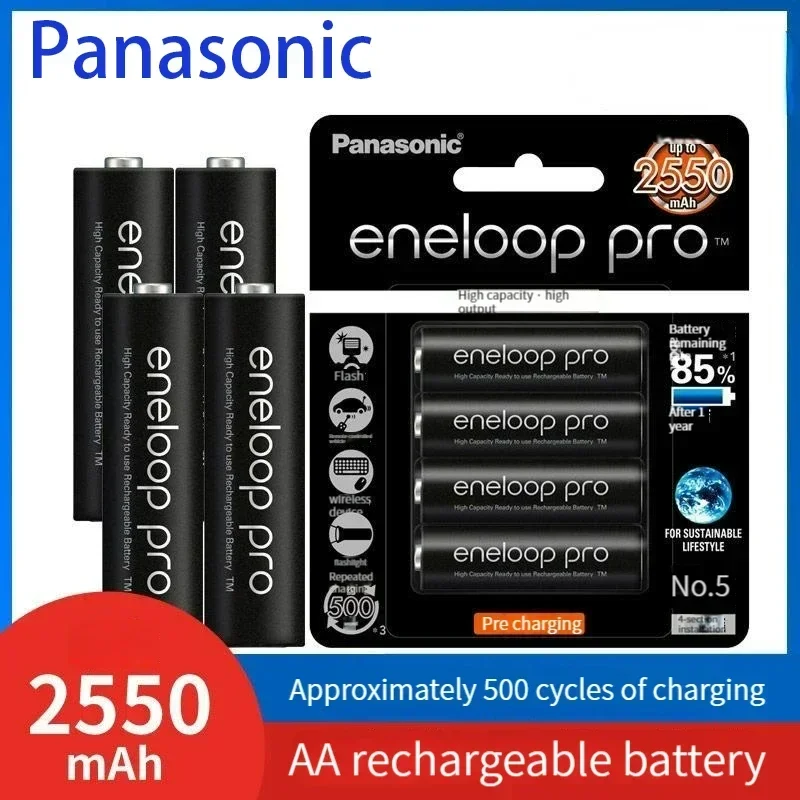 100% Panasonic Enilop Batteria Ricaricabile Originale Pro Aa 2550Mah 1.2V Ni-Mh Camera Mouse Condizionatore D'Aria