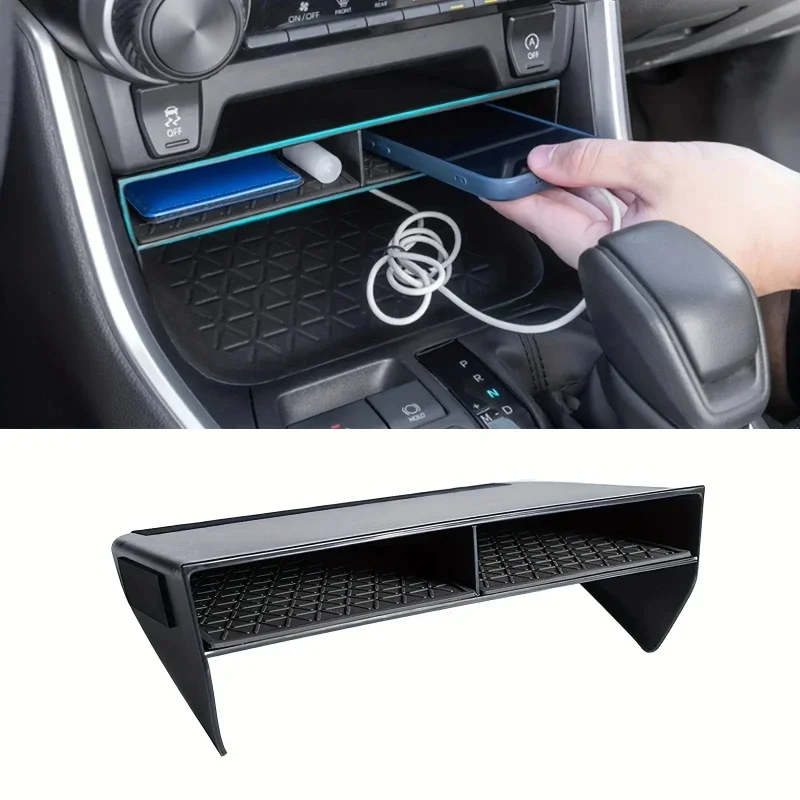

Suitable for Toyota RAV4 2019, 2020, 2021, 2022, 2023 Center Console Storage Box Storage Box Tray 2 Level Storage Cabinets