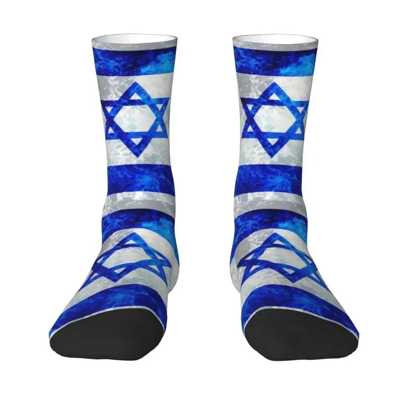 Flag Of Israel Uomo Donna Calzini Dell'Equipaggio Unisex Fun 3D Stampato Ocean Waves Dress Socks