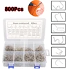 800/600/100PCS Hot Staples Plastic Welding Nail Welding Nail Pre Cut Wave Staples Bumper Repairs Auto Plastic Repair 0.6/0.8mm 1