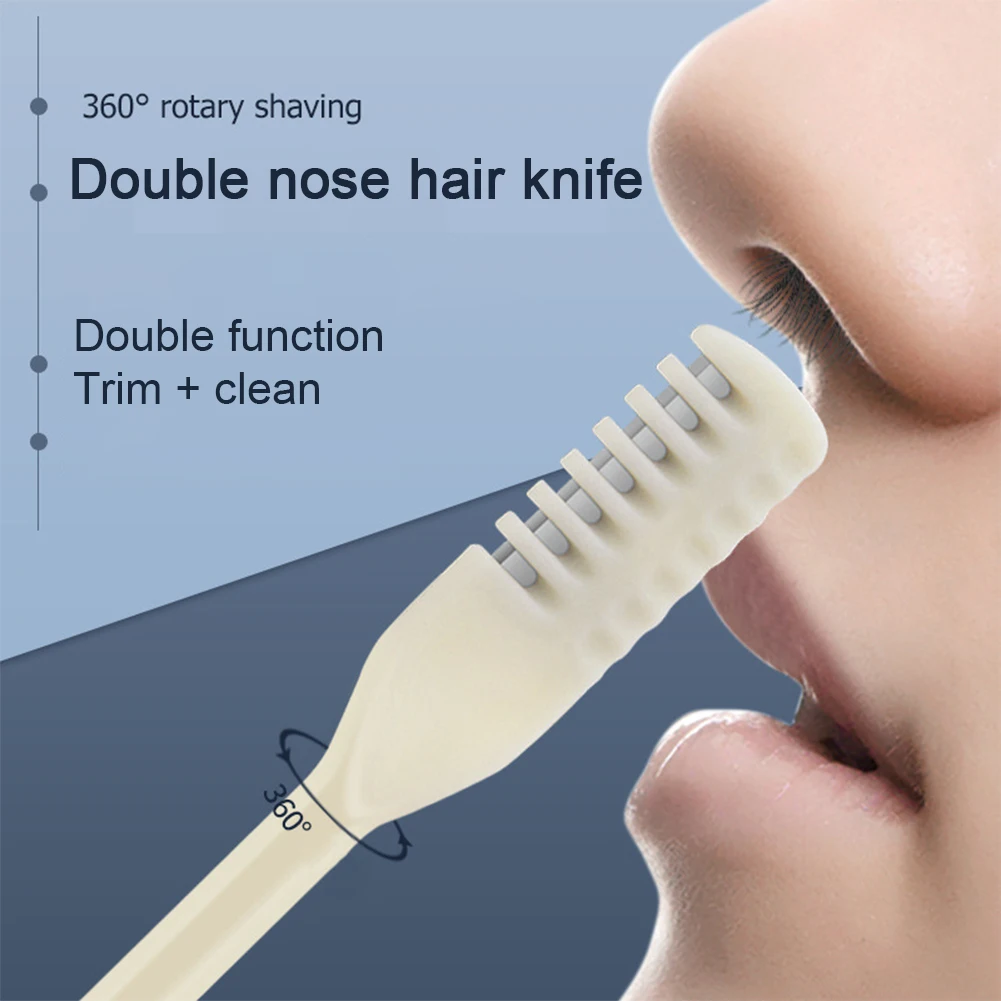 Portable Manual Nose Hair Trimmer No Batteries Required With Storage Box Waterproof Washable