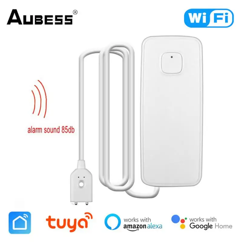 

Tuya Smart Water Leakage Alarm Independent WIFI Water Leak Sensor Detector Flood Alert Overflow Security 80dB Alarm System