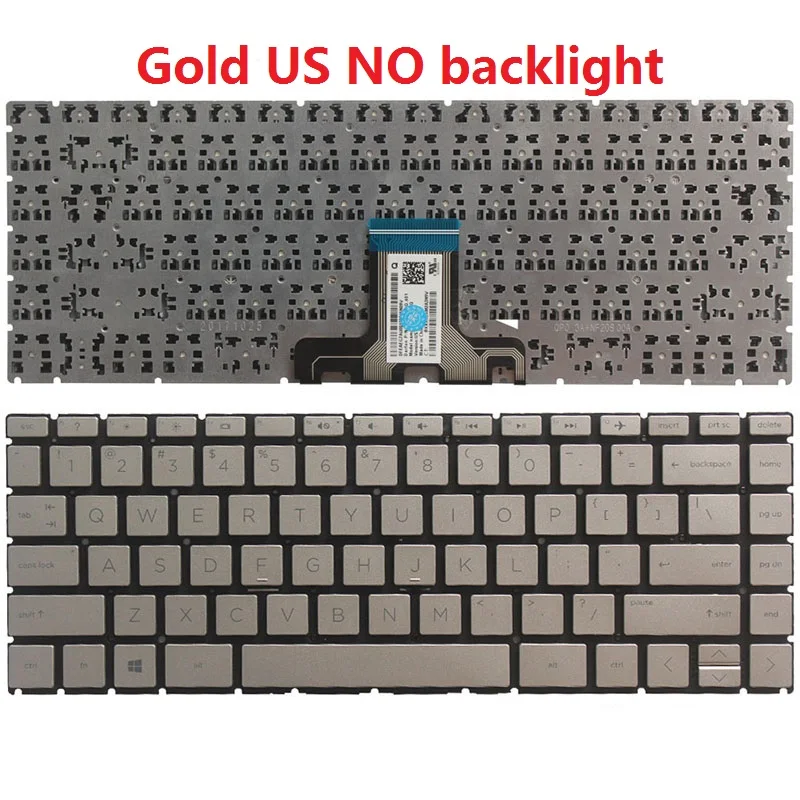 Russo Reino Unido Eua Teclado Latino para Notebook hp Pavilion X360 14-ck 14-cd 14m-cd 14-ce 14-dq Tpn-q221 Q207 Tpn-i131 Tpn-w131 Russo - Imagem 6
