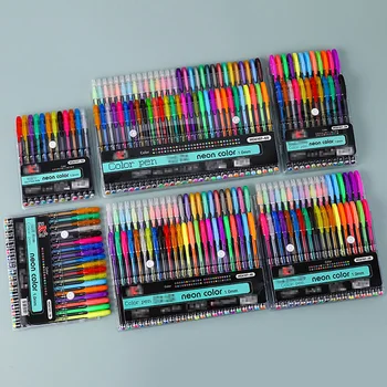 12/24 pezzi penne gel colori glitter metallici per ufficio scolastico libri da colorare per adulti riviste disegno pennarelli artistici penna promozionale