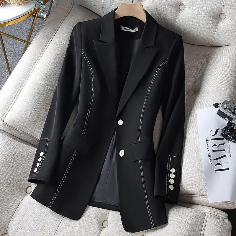 

Women's bright line decoration Blazer women's 2023 new autumn western-style suit top