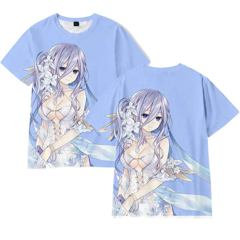 

Японская игра-Аниме DATE A LIVE 3d футболка Мужские Женские футболки топы Спортивные с круглым вырезом с коротким рукавом милые футболки для девочек