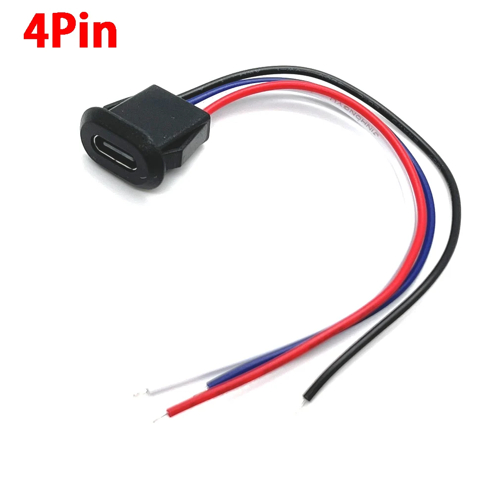 USB-C Anschluss Typ-C Buchse Weiblich 2/4/6P Typ-C Mit Kartenschnalle Hochstrom-Schnellladebuchse USB-C Ladeanschluss Steckdose – Detail 6