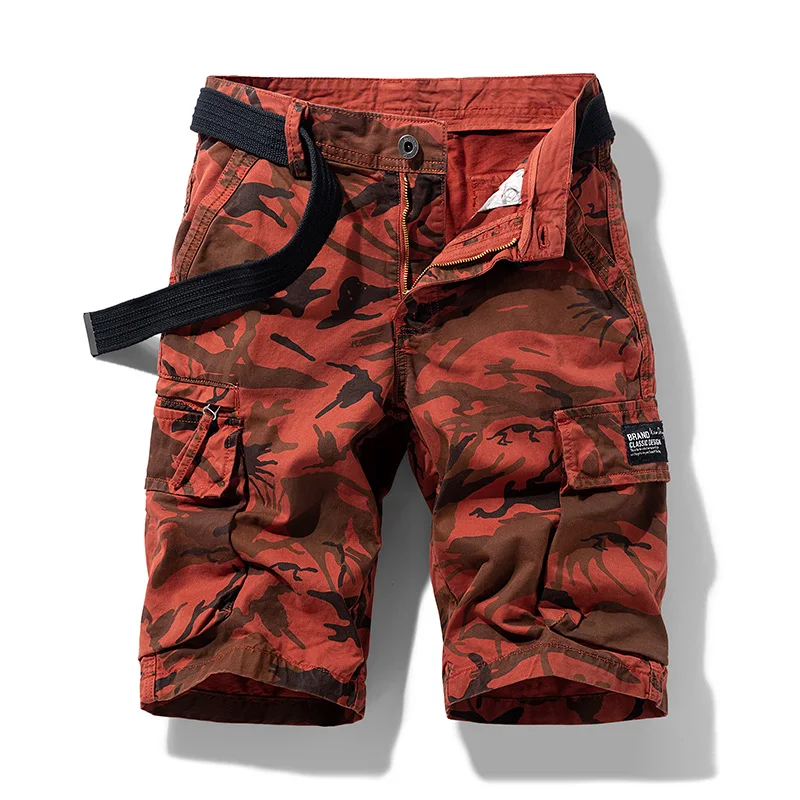 Multi-Color Workwear Shorts Men's Summer Camouflage Printed Loose Five-Point Casual Versatile Youth Straight Multi-Pocket Pants